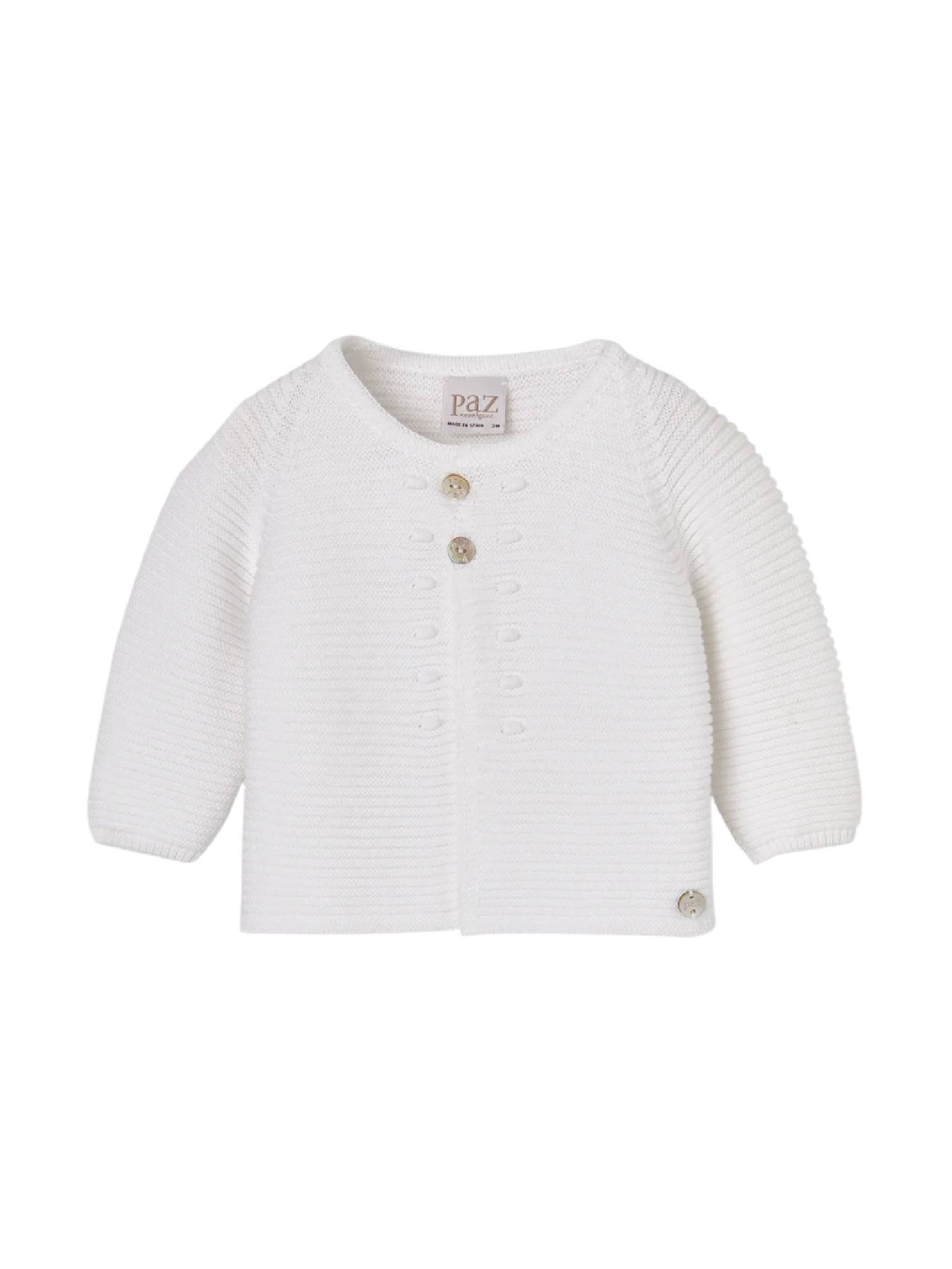 파즈 로드이구즈 KNIT NEWBORN ESENCIAL 니트 남아 화이트 26FW 0014124060H56