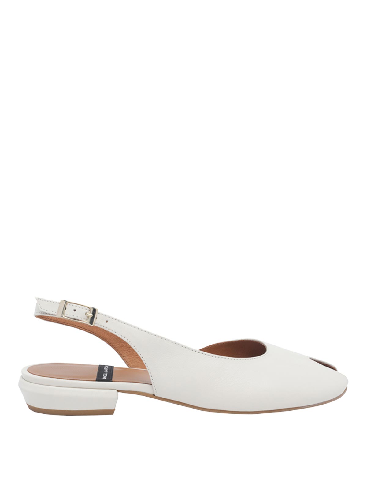 아엘 아랄콘 Matilde Slingback 플랫 샌들 여성 화이트 26SS 26060220BZAPATOSBLANCOS