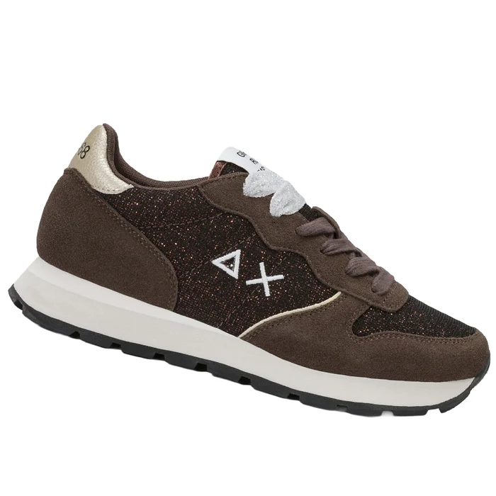순68 SCARPE DONNA ALLY GLITTER TEXTILE 스포츠 스니커즈 여성 브라운 Z46204MARRONE