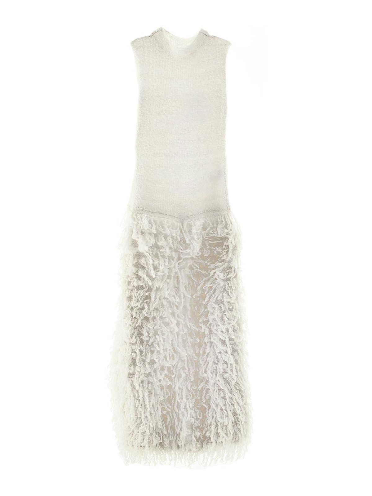 젠니 Long Knitted 니트 원피스 여성 화이트 24FW 77AJF879CMIM4005
