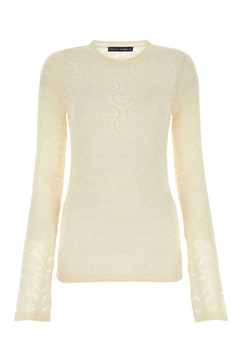 마르코 람발디 lace top 셔츠 여성 화이트 23SS KN143GRL00