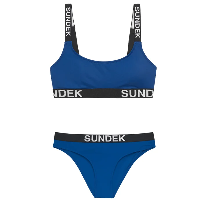 순데크 BIKINI DONNA LUCRECIA BRALETTE E MARCELA CULOTTE 수영복 여성 블루 W103KTL3W200KBL3BLU