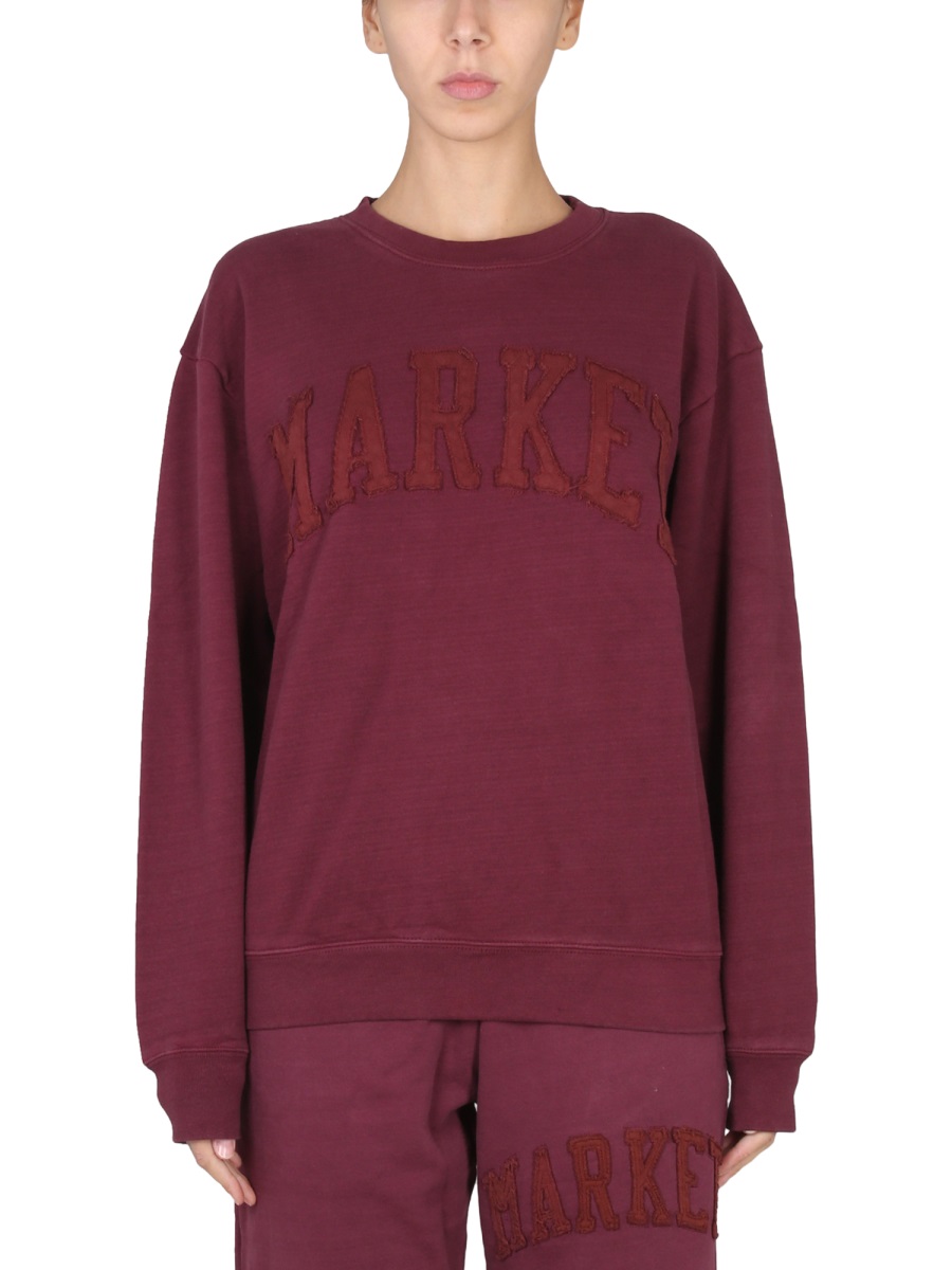 말체트 VINTAGE WASH UNISEX 스웨트셔츠 여성 레드 22FW 396000852CRIMSON