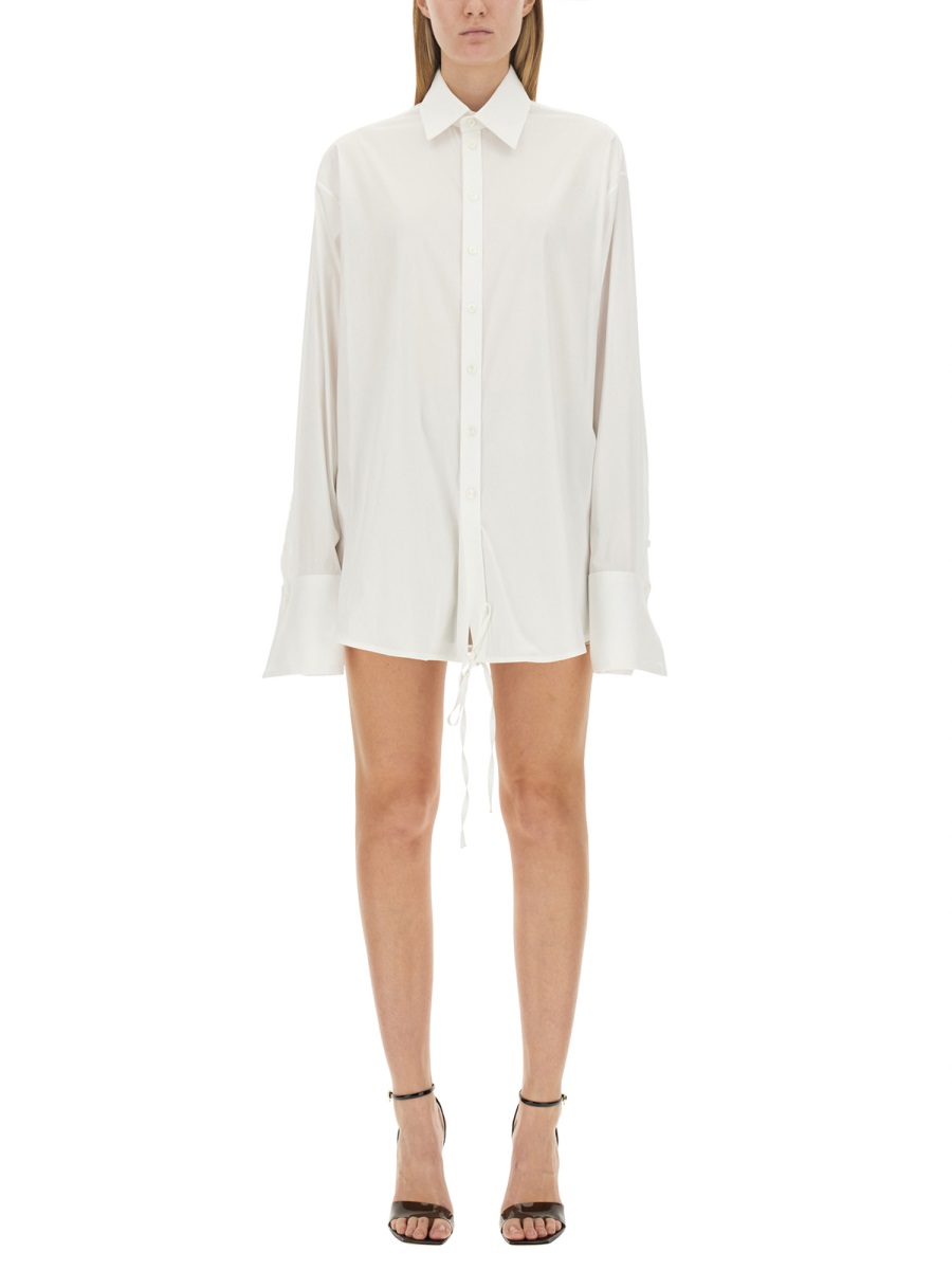 페텔 도 DRAWSTRING 셔츠 여성 화이트 23FW U474CO070OFFWHITE
