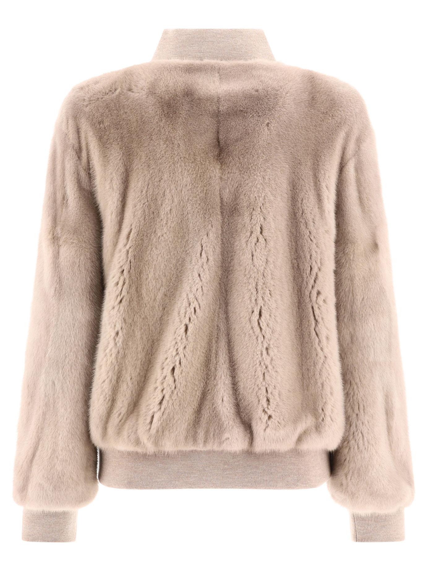 지오비 Mink bomber 봄버 여성 브라운 24FW P2303V2SABBIA