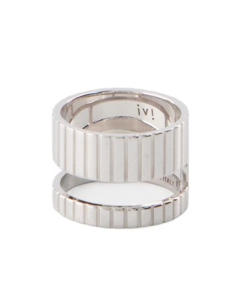 이비 ring 반지 여성 화이트 22FW RN009RHRHODIUMPLEATEDSILVER