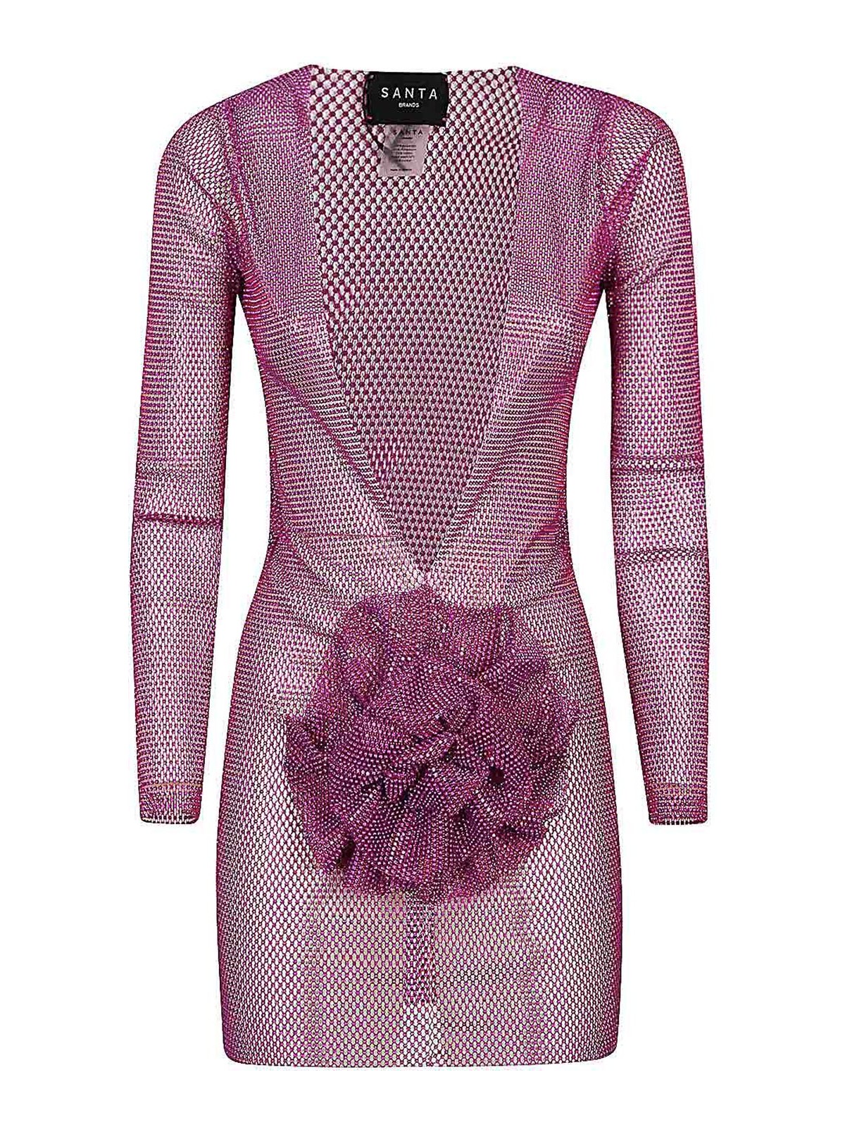 산타 브안드 Flower-Applique Mini 미니 원피스 여성 멀티 23FW MINIDRESSFUCHSIA