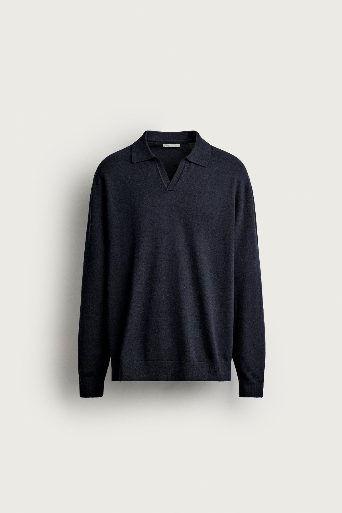 자라 레귤러핏 니트 긴팔 폴로셔츠 3920/575/401 NAVY BLUE