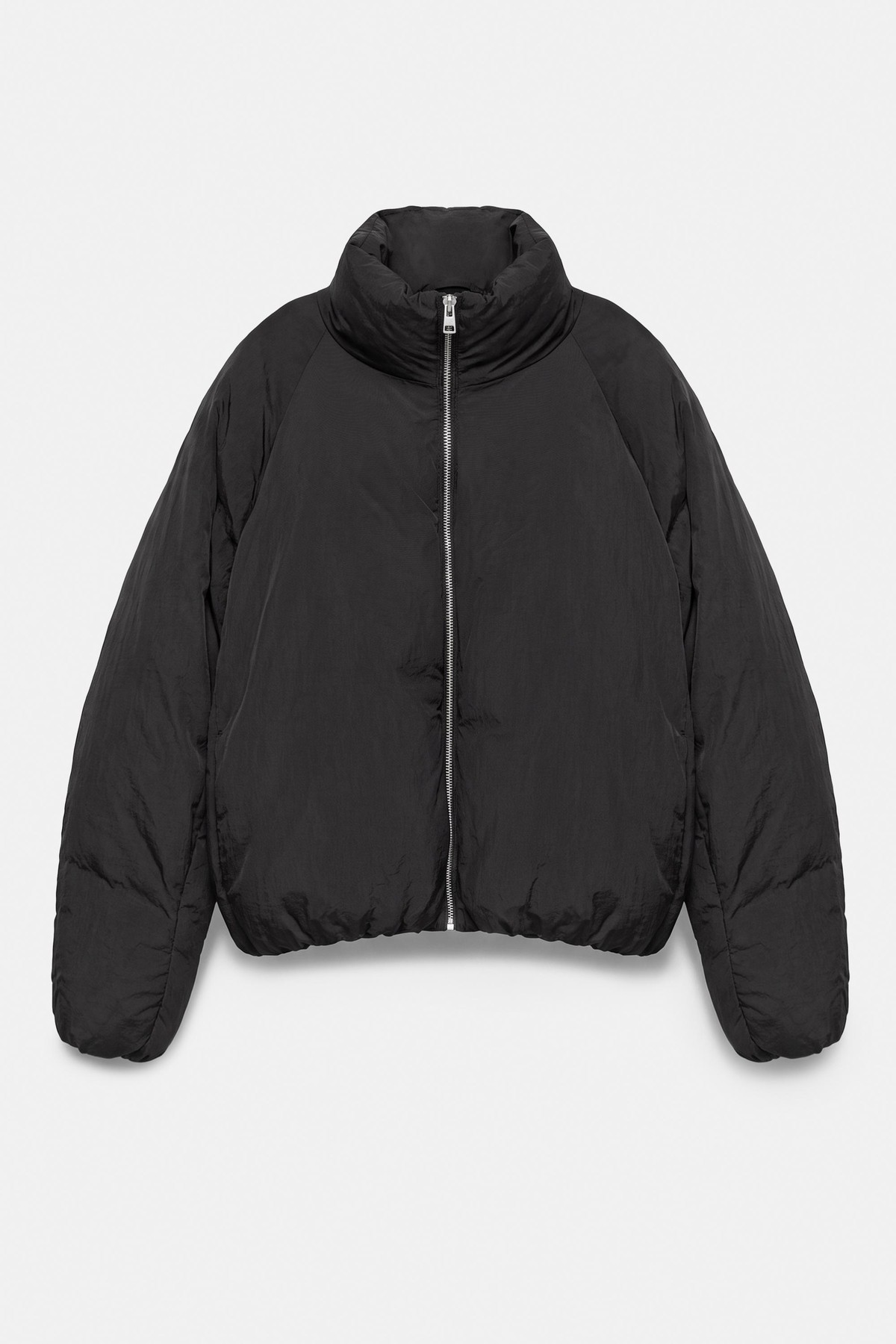 풀앤베어 하이넥 오버핏 숏 패딩 자켓 7720/318 BLACK
