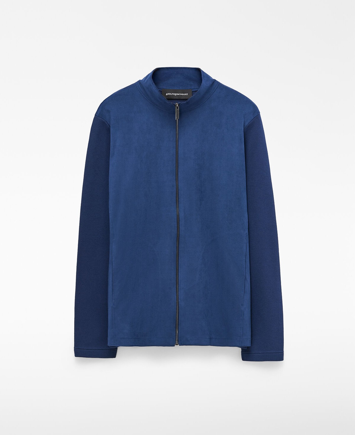 아돌포도밍게즈 스웨이드 이펙트 니트 집업 가디건 152141050362 NAVY BLUE