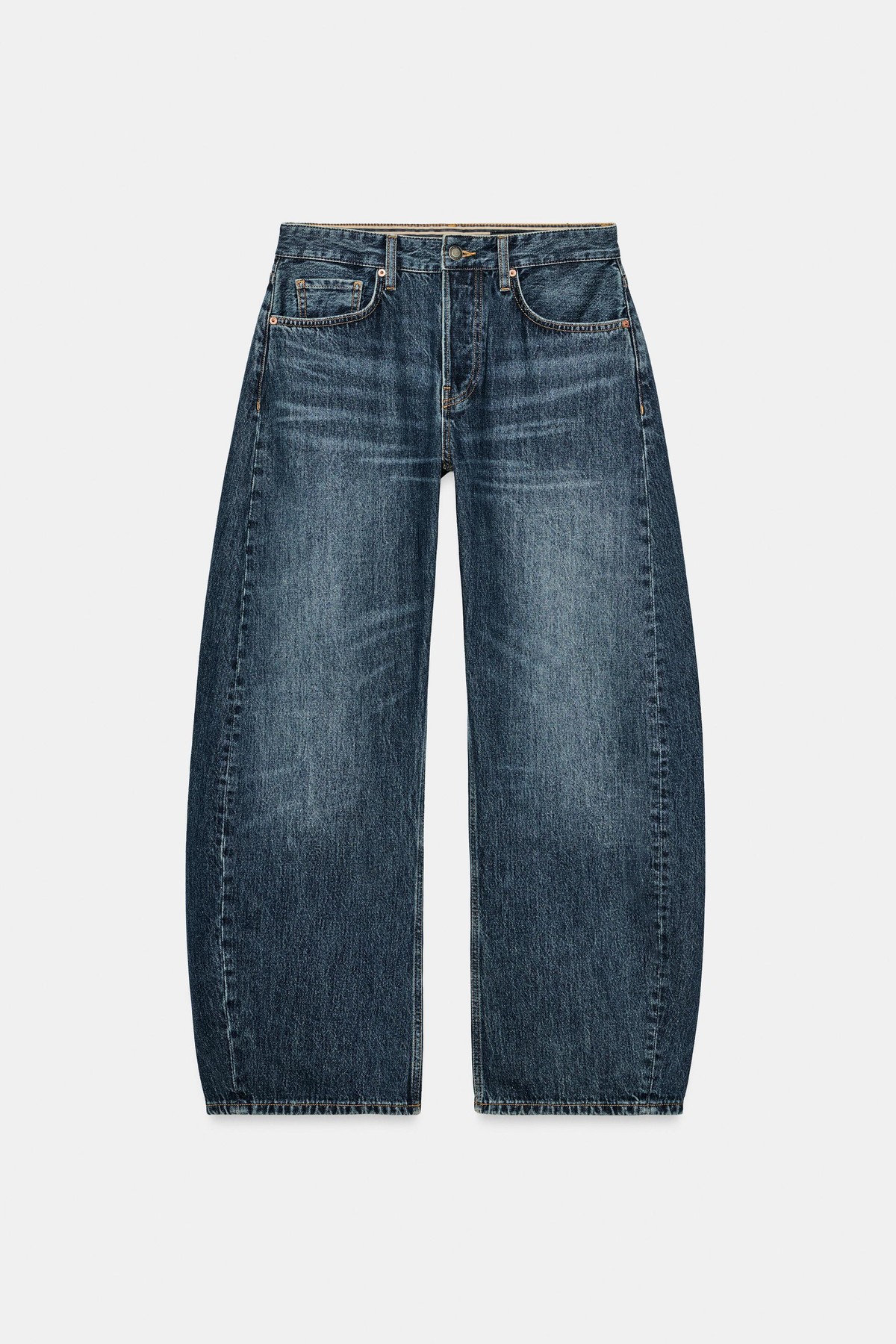 자라 배럴 워시드 이펙트 청바지 4001/256/407 BLUE