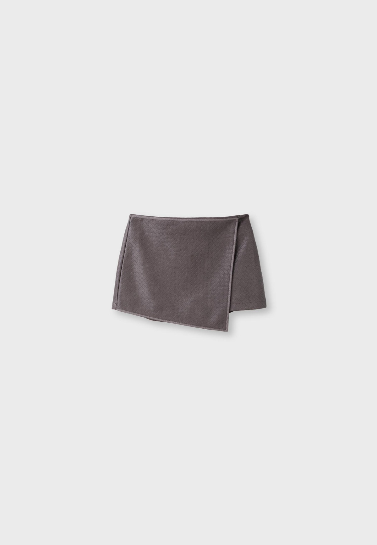 스트라디바리우스 우븐 가죽 이펙트 미니 스커트 4685/105/250 DARK GREY
