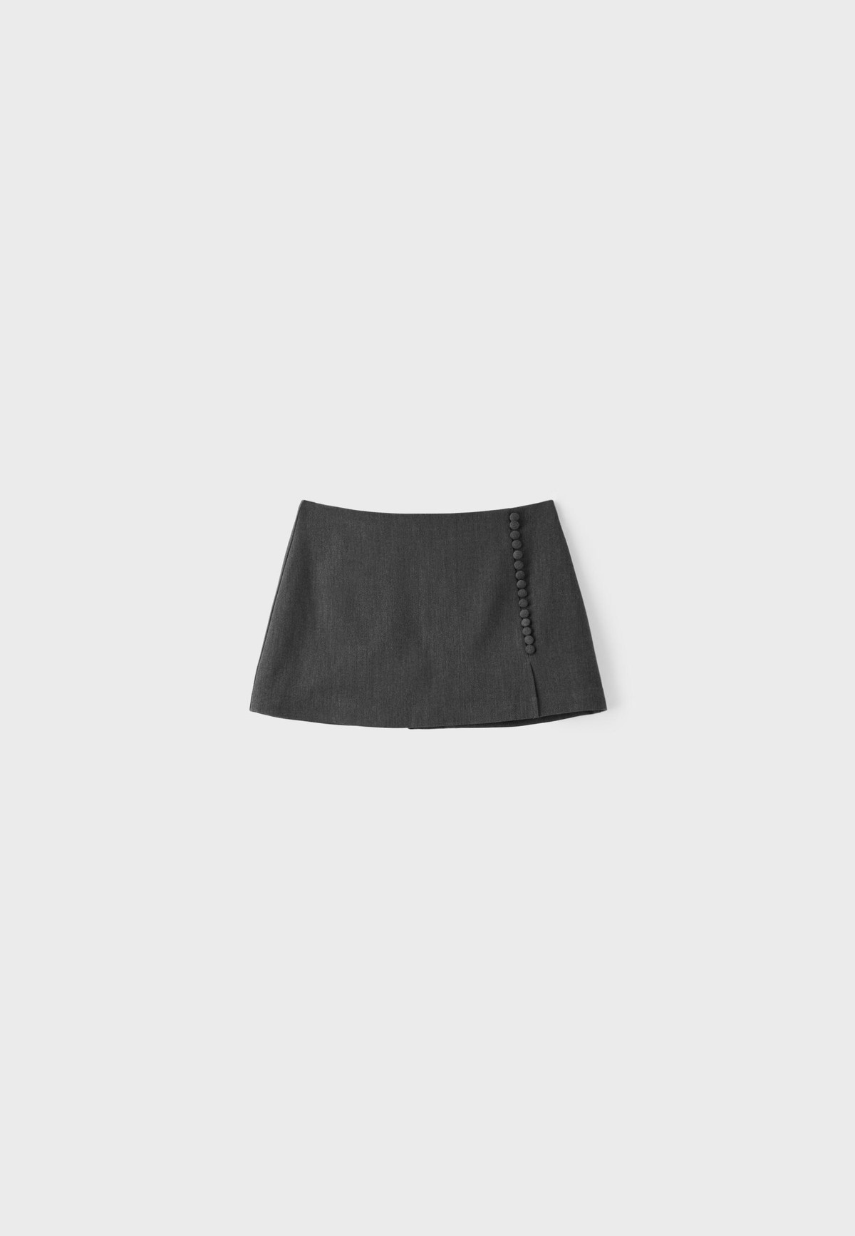 스트라디바리우스 버튼 디테일 슬릿 미니 스커트 4680/132/250 DARK GREY