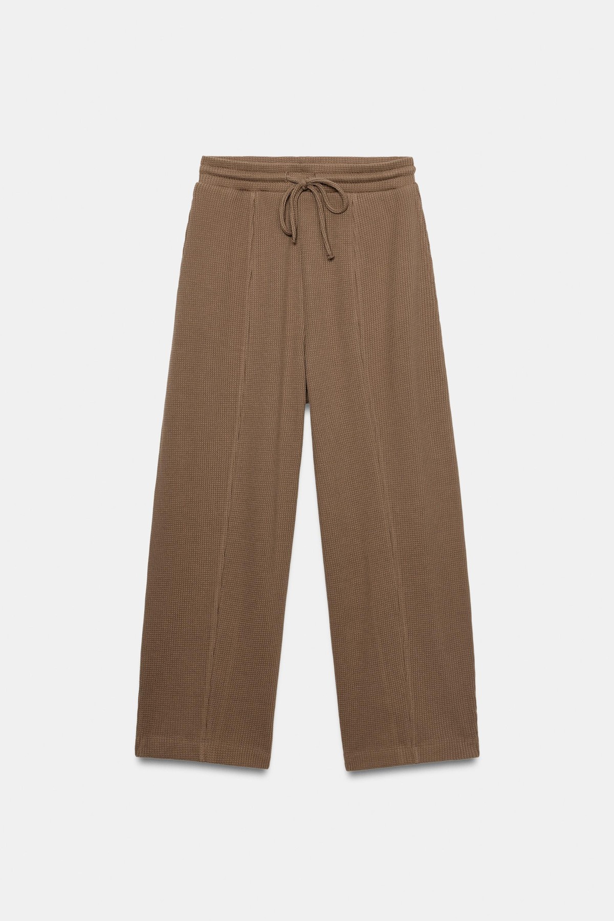 자라 와이드 레그 와플 니트 팬츠 4174/834/737 BROWN / TAUPE