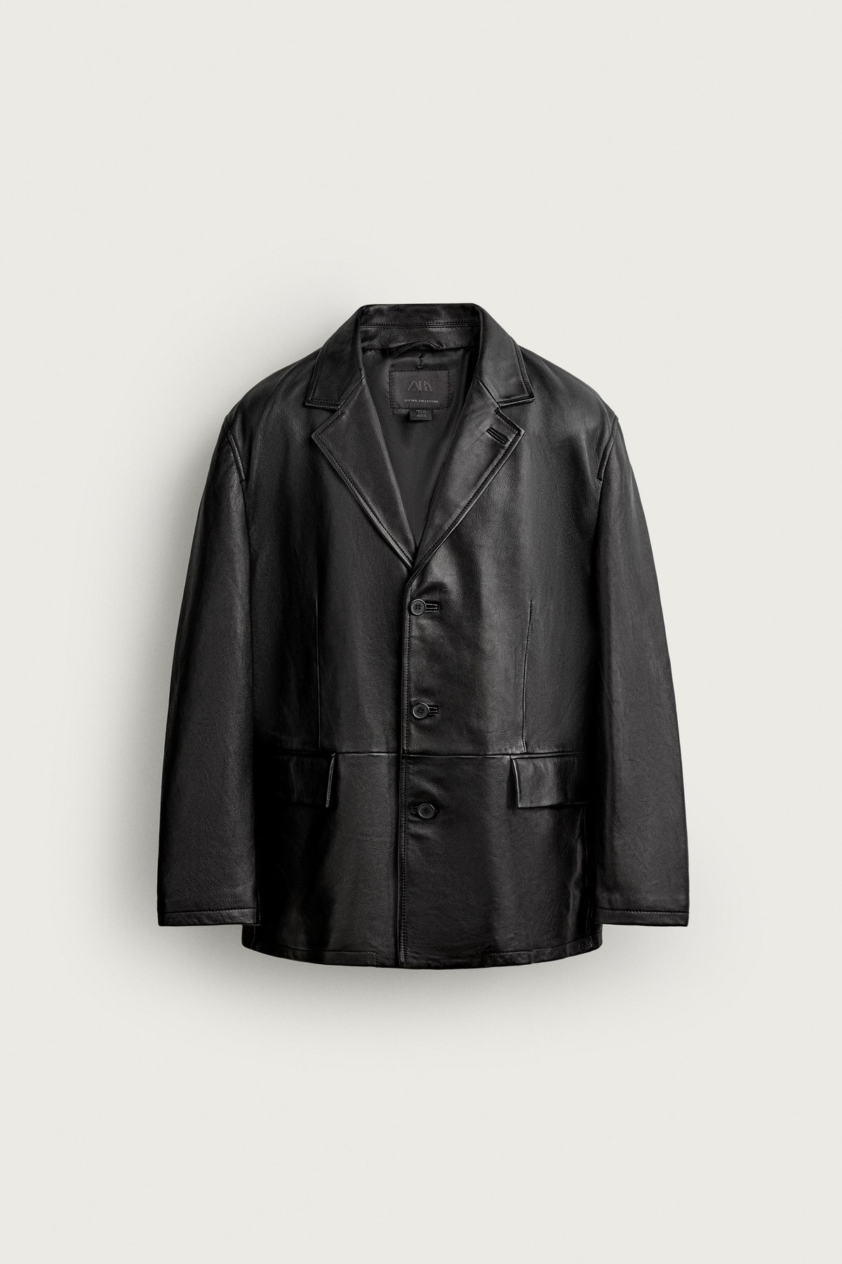 자라 릴렉스핏 양가죽 블레이저 5388/434/800 BLACK