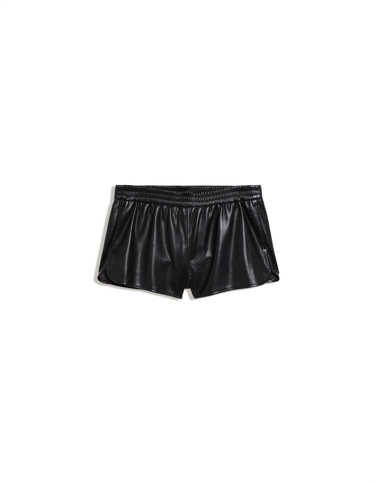 버쉬카 가죽 이펙트 박서 미니 반바지 3743/677 BLACK