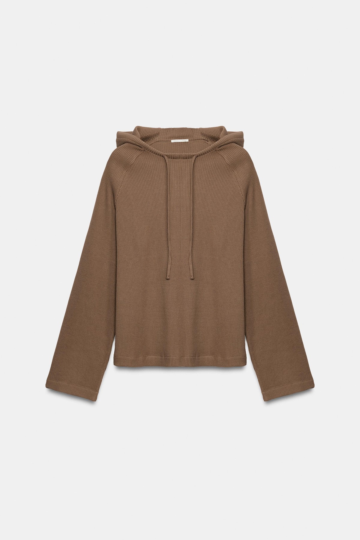 자라 와플 니트 드로스트링 후드티 4174/833/737 BROWN / TAUPE
