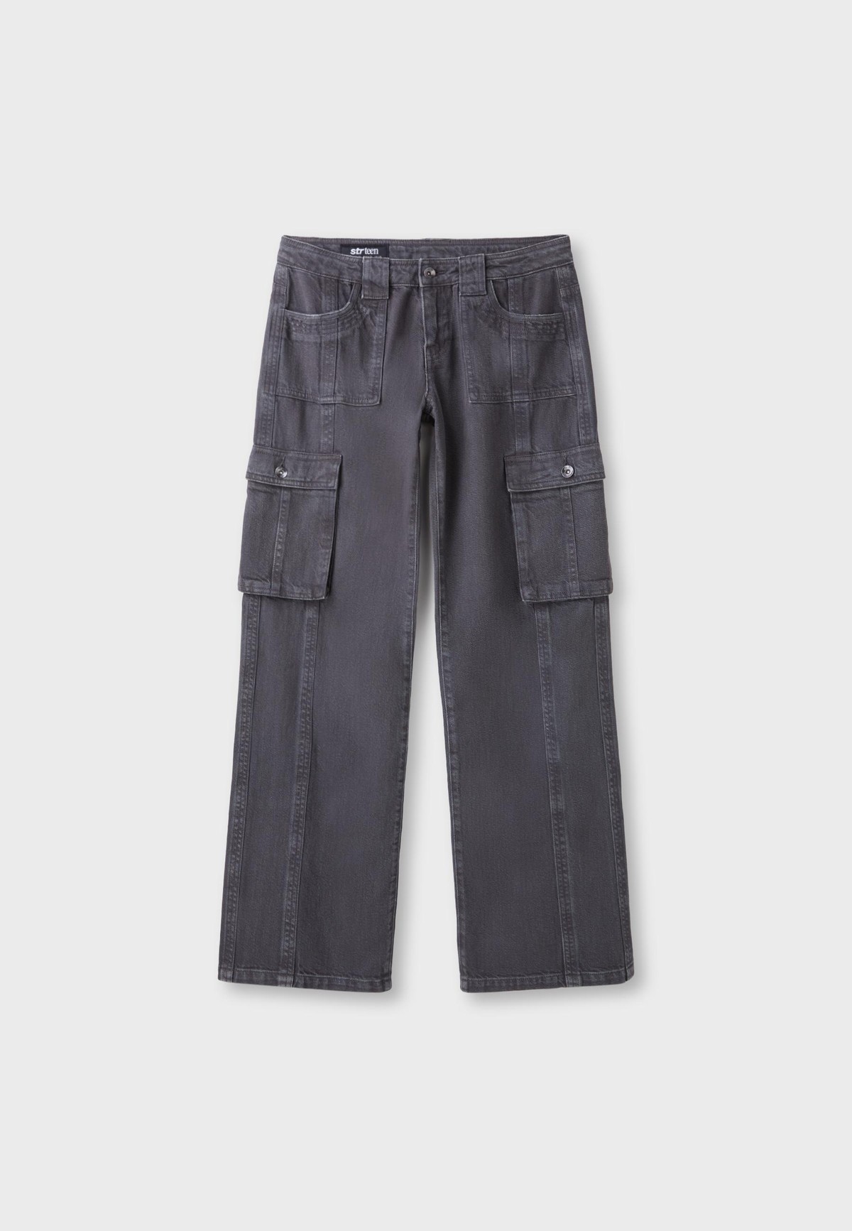 스트라디바리우스 로우라이즈 스트레이트 카고 팬츠 8295/871/250 DARK GREY