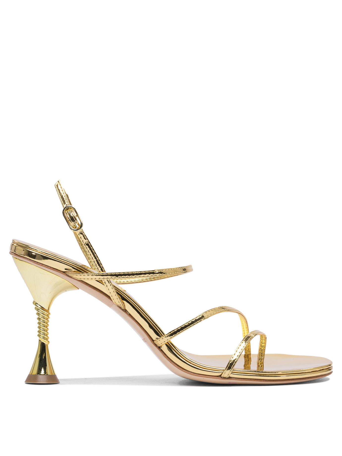 스튜디오 아메리아 Helix 90mm heeled 힐 샌들 여성 골드 25SS F849CFSHELIX90GLD