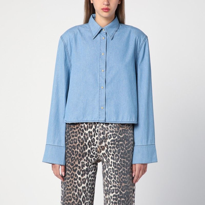 할프외 셔츠 여성 블루 24FW HFW241WSSL115D02