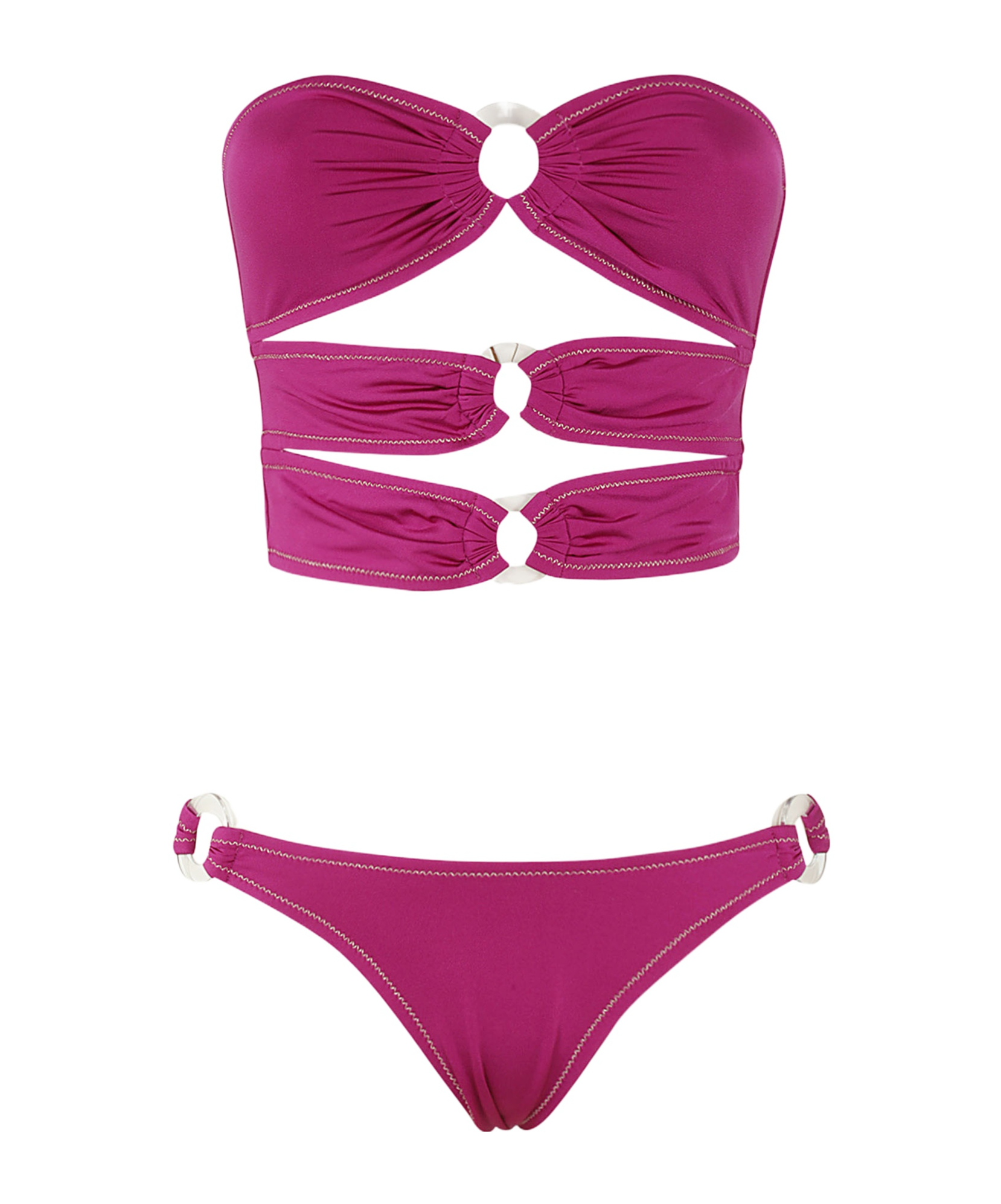 레나 올가 swimwear 수영복 여성 핑크 24SS CAGEBIKINISETSHINYPURPLE