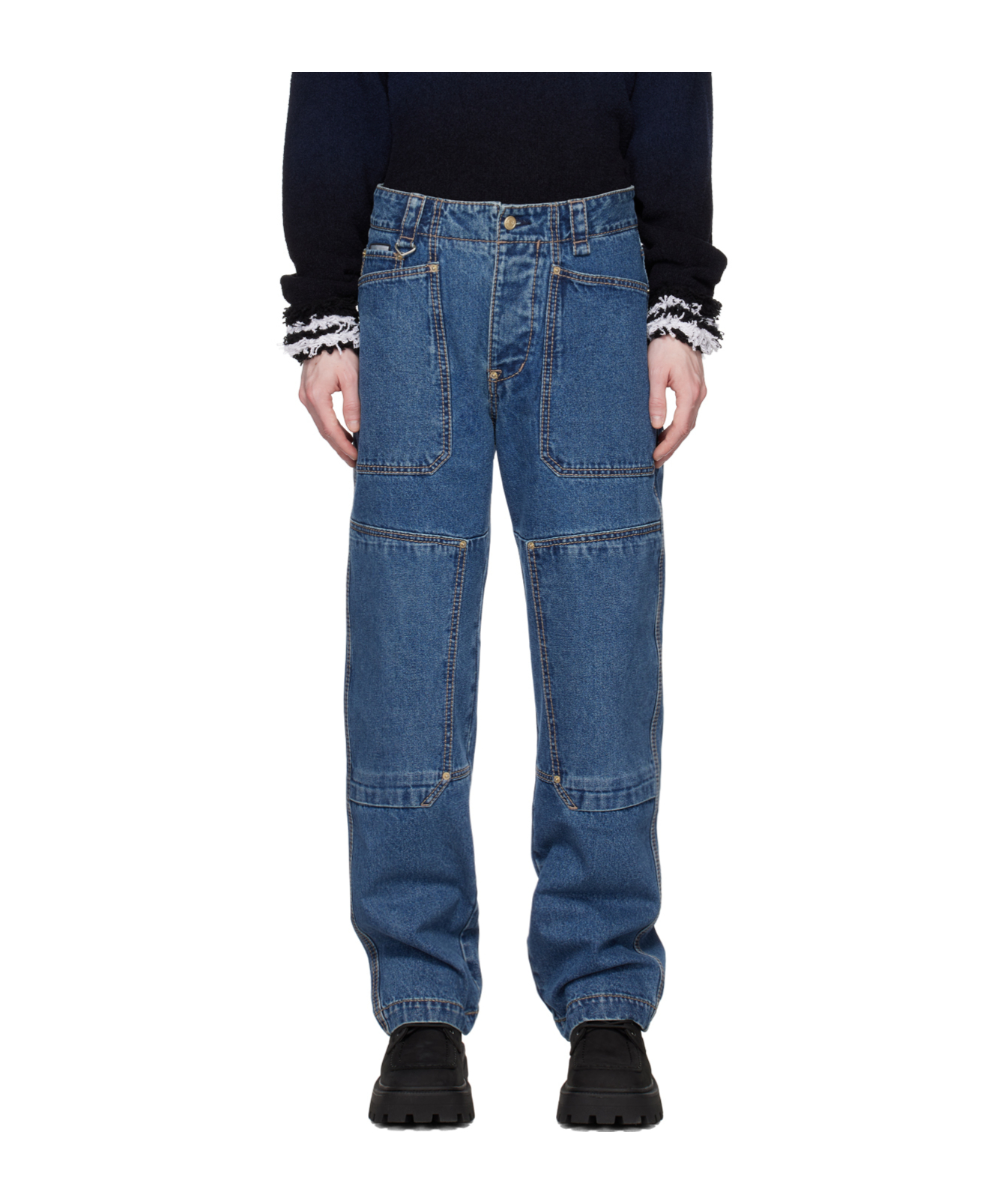 에팃 데님 팬츠 남성 블루 23SS A040006STONEINDIGO