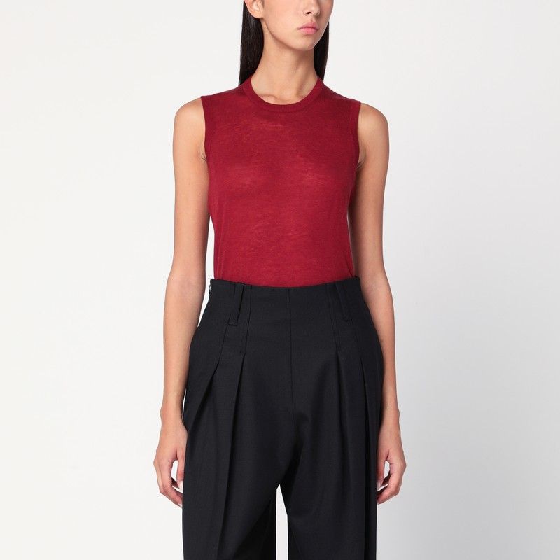 6397 Bordeaux semi-sheer tank top 탱크톱 여성 레드 25FW NSW667WOWINE