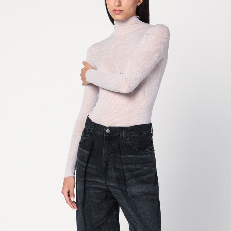 6397 semi-sheer turtleneck 터틀넥 여성 화이트 25FW NSW665WOPUTTY