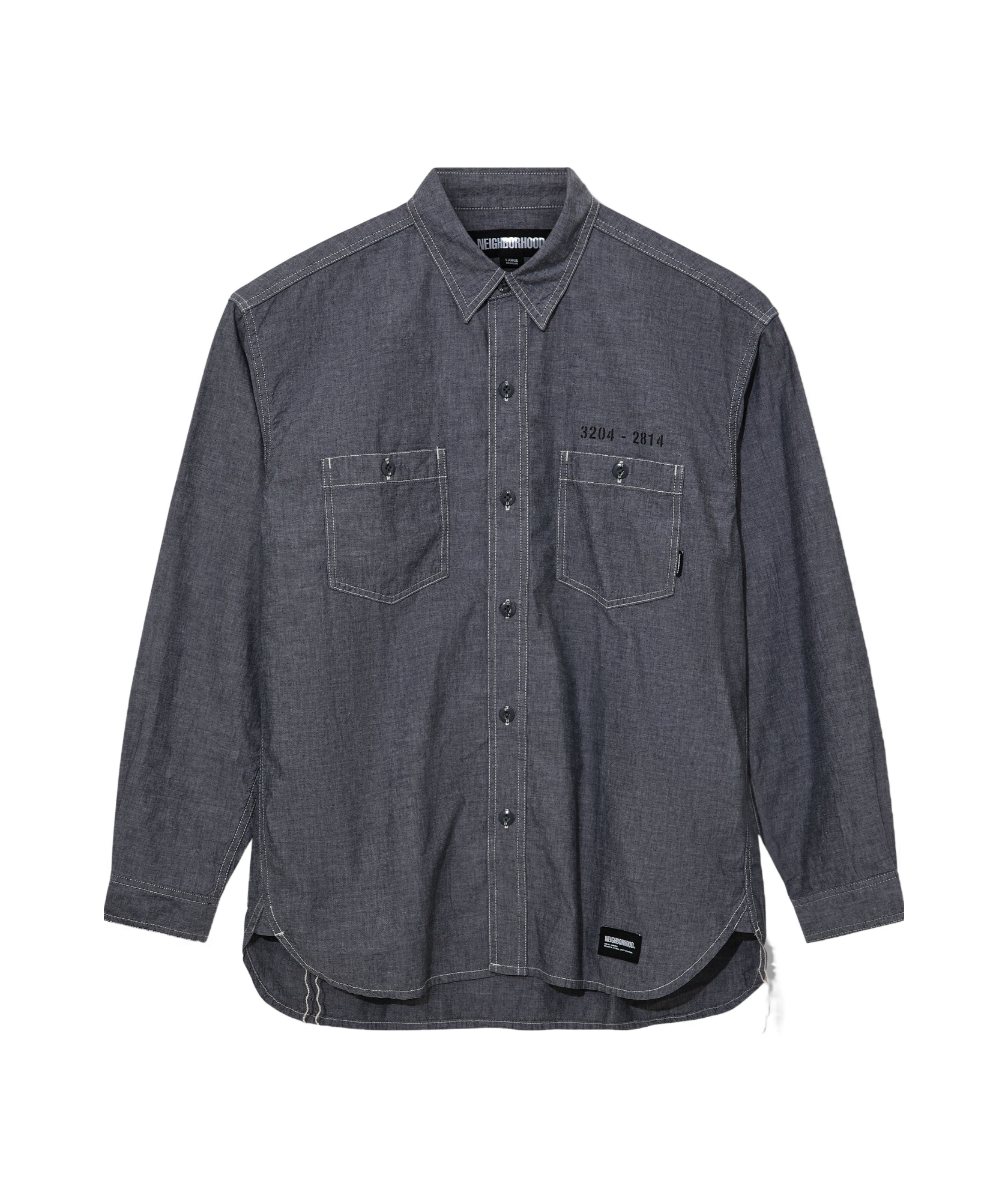네이버후드 긴팔 셔츠 남성 그레이 25SS 251ARNHSHM02BLACK