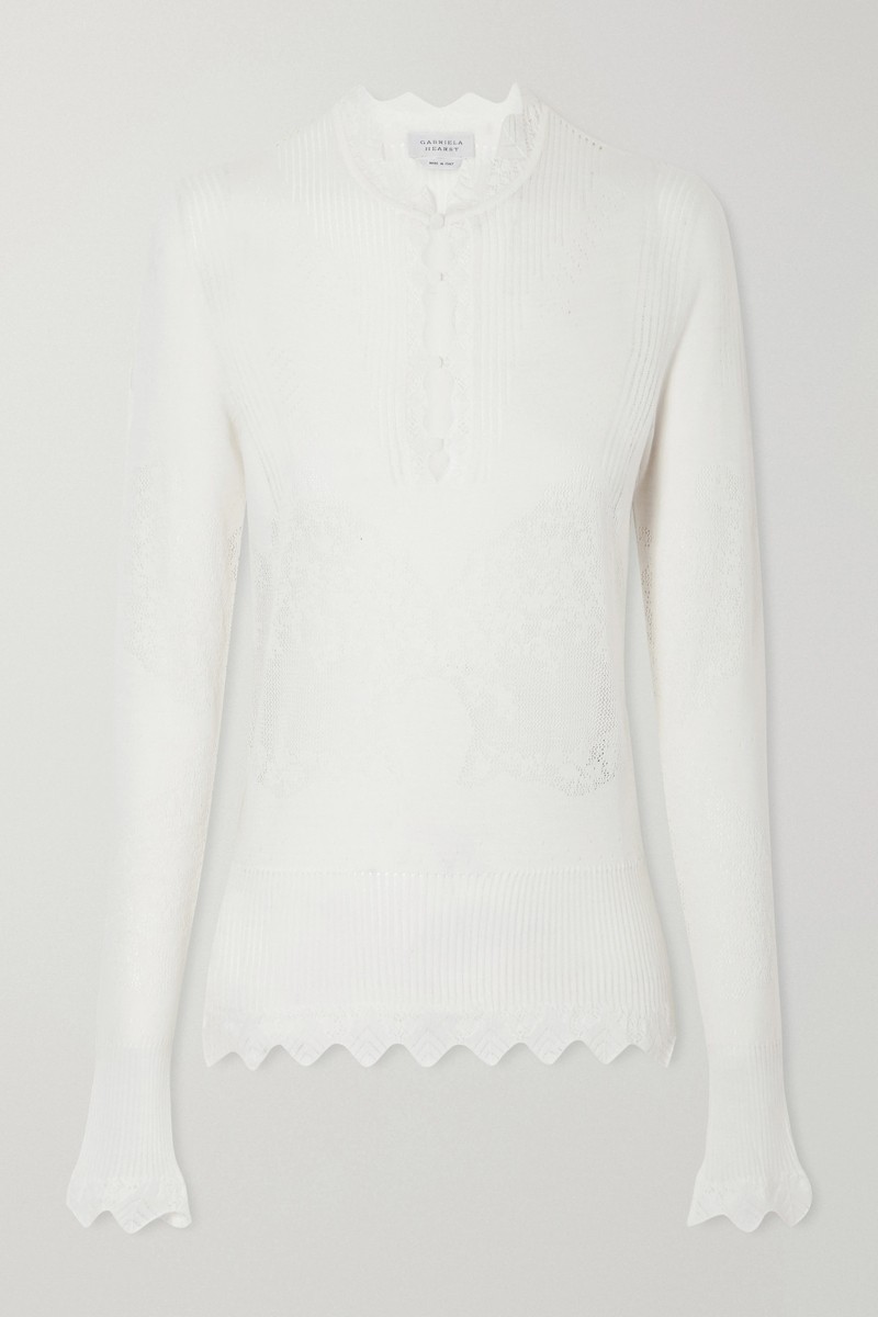 가브리엘라허스트 Severn Henley 울 블라우스 화이트 46376663163134534