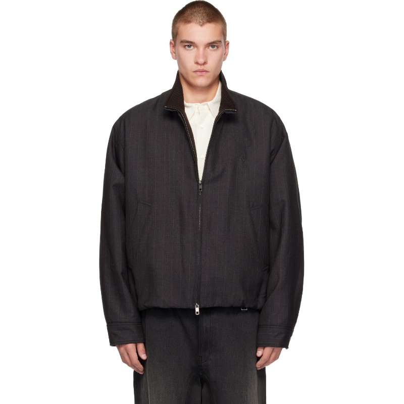 우영미 그레이 스트라이프 재킷 W263JP11 901G GREY