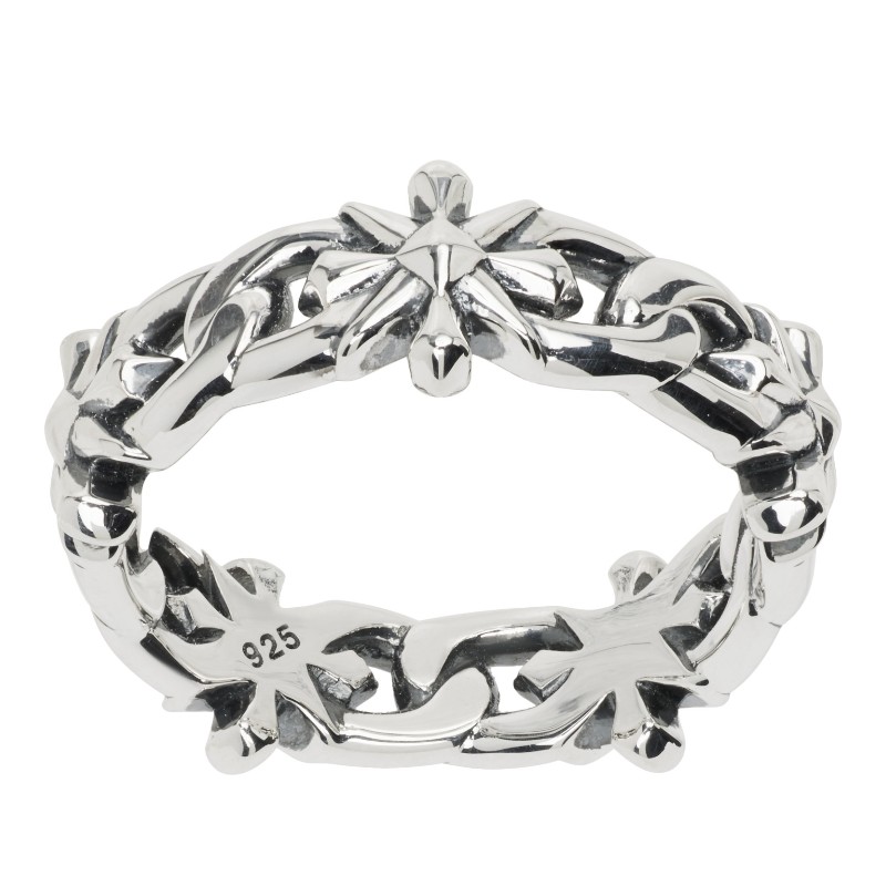 스톨른 걸프렌즈 클럽 미드나잇 크로스 커브 링 JWL2-26-21 STERLING SILVER