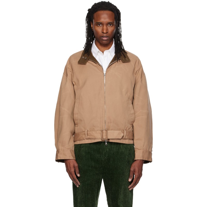소시오츠키 베이지 리버서블 파라핀 블루종 재킷 S26AW15BL-C BEIGE x KHAKI