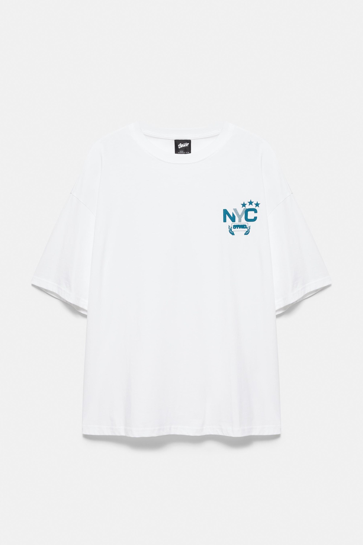풀앤베어 NYC 그래픽 라운드넥 반팔 티셔츠 7232/702 WHITE