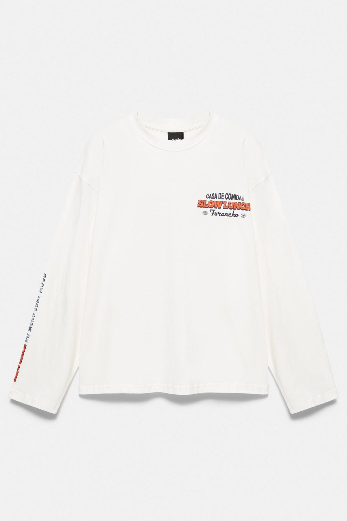 풀앤베어 그래픽 프린트 라운드넥 긴팔 티셔츠 7232/525 WHITE