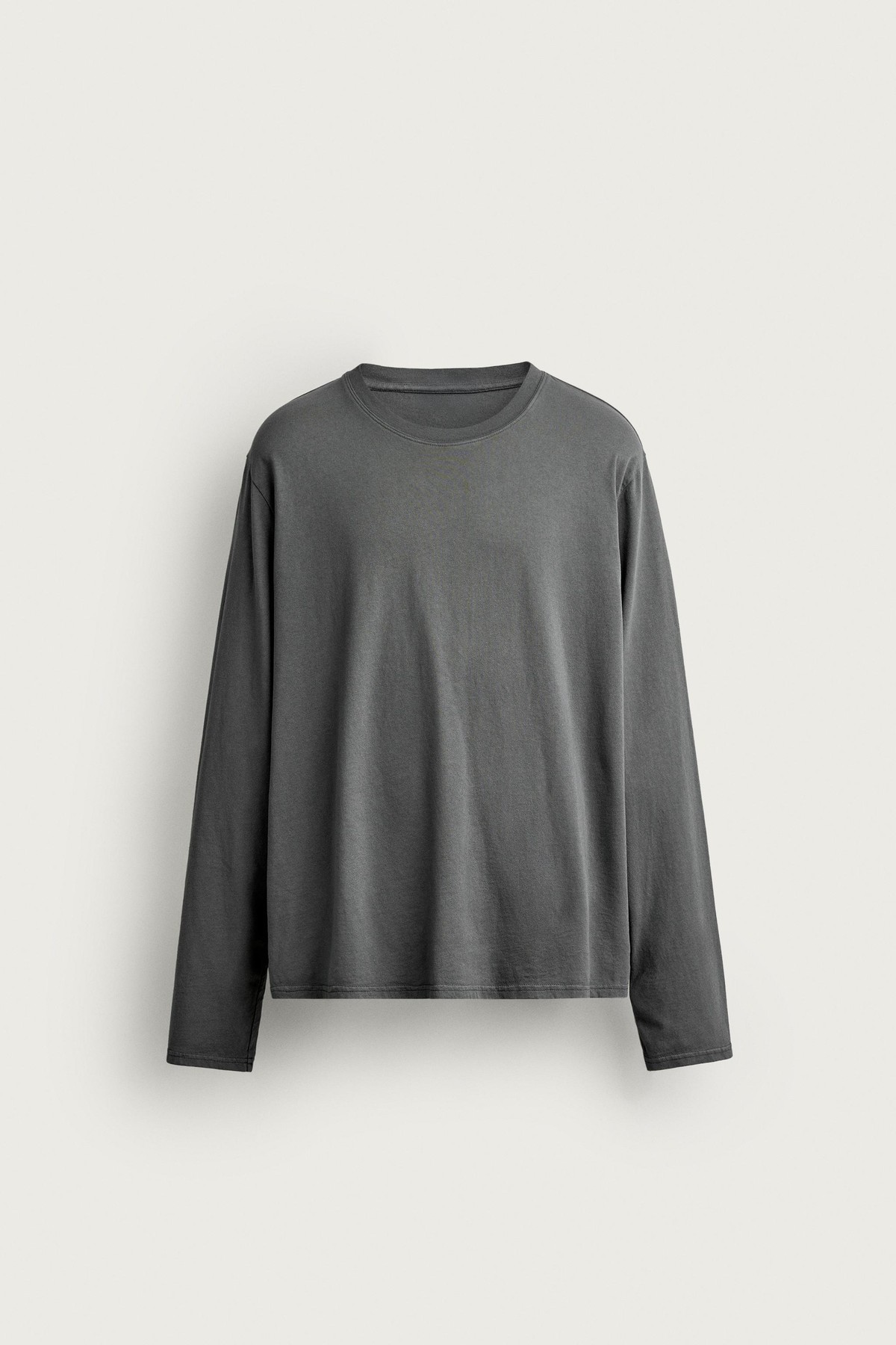 자라 릴렉스핏 라운드넥 긴팔 티셔츠 4805/327/807 ANTHRACITE GREY