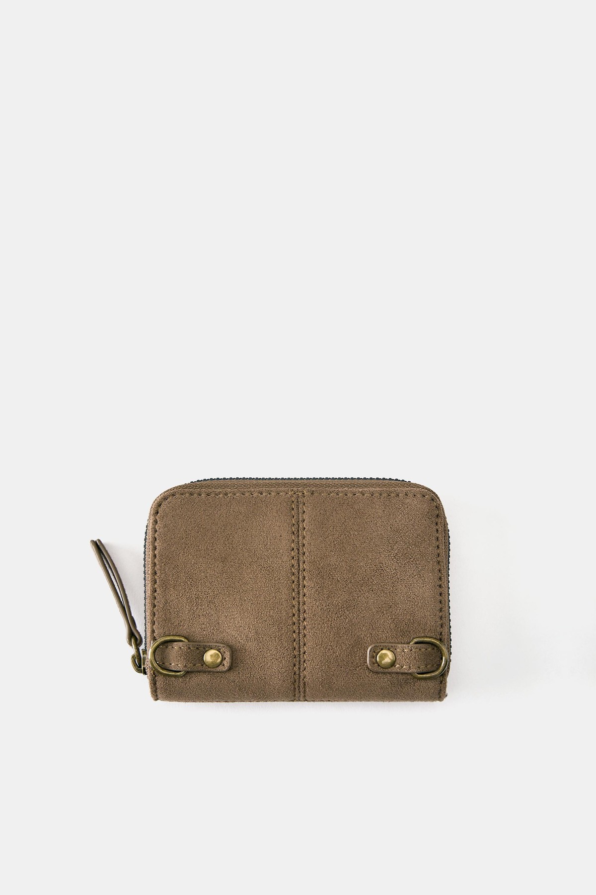 풀앤베어 메탈 디테일 지퍼 반지갑 4169/840 LEATHER