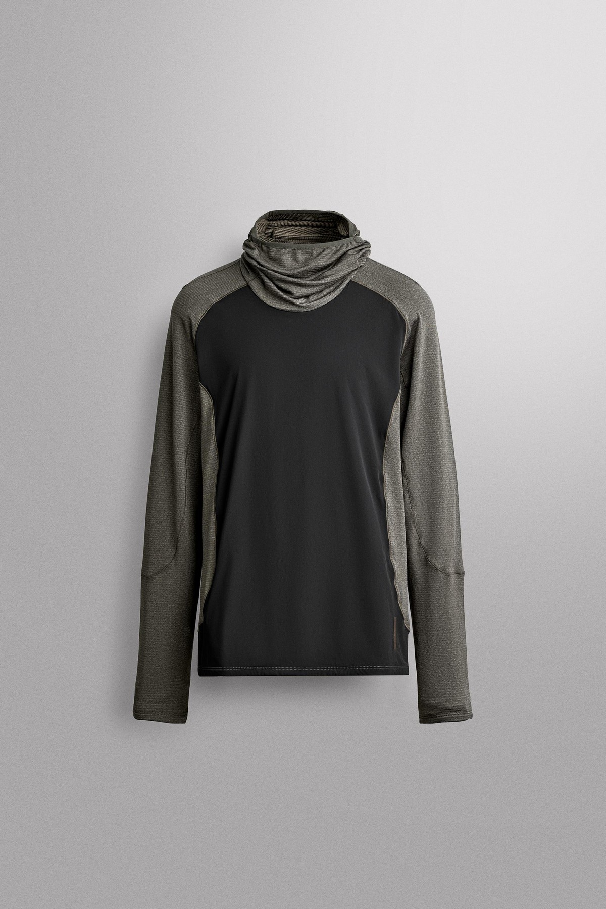 자라 슬림핏 테크니컬 후드 맨투맨 4387/370/916 GREY GREEN