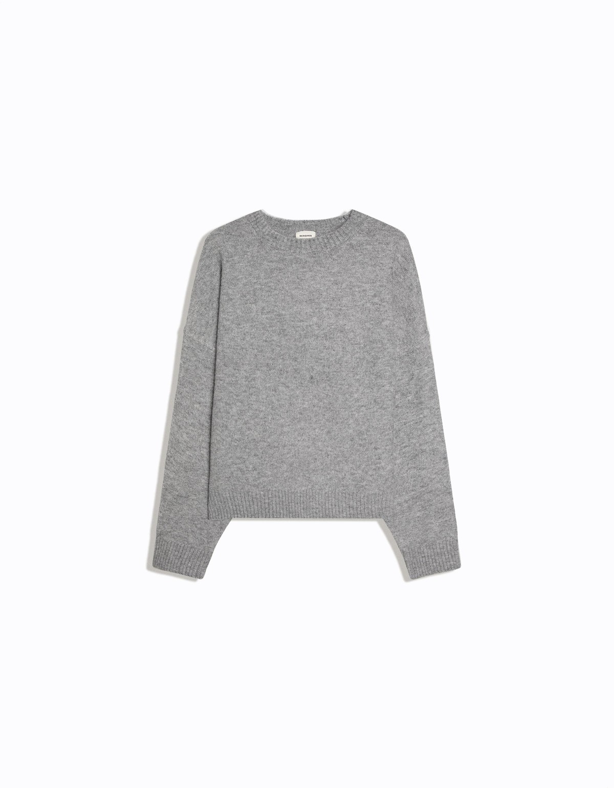 버쉬카 박시 라운드넥 니트 스웨터 2348/376 GREY