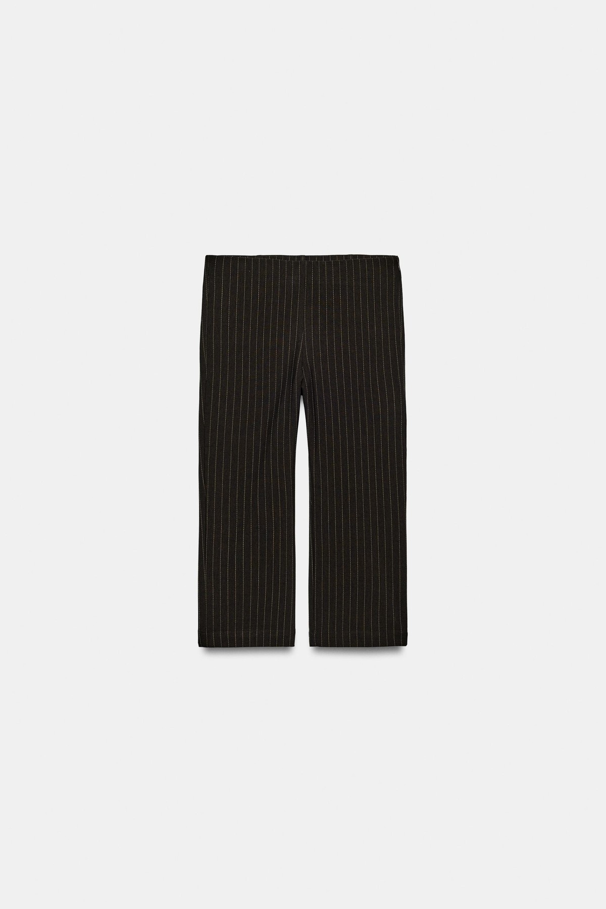 자라 핀스트라이프 크롭 팬츠 4661/452/087 BROWN / ECRU