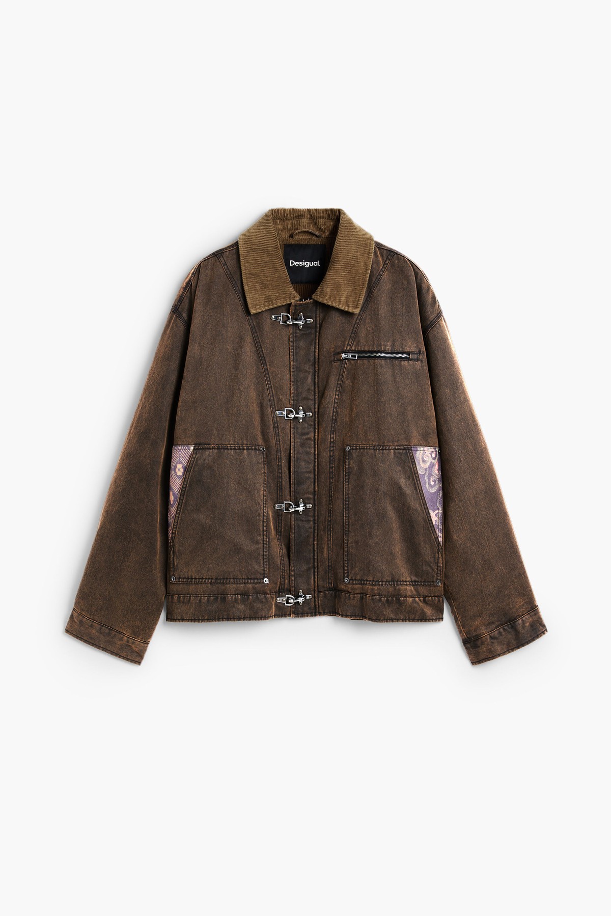 데시구알 코튜로이 칼라 패디드 자켓 26WMEW066000 ONE COLOR