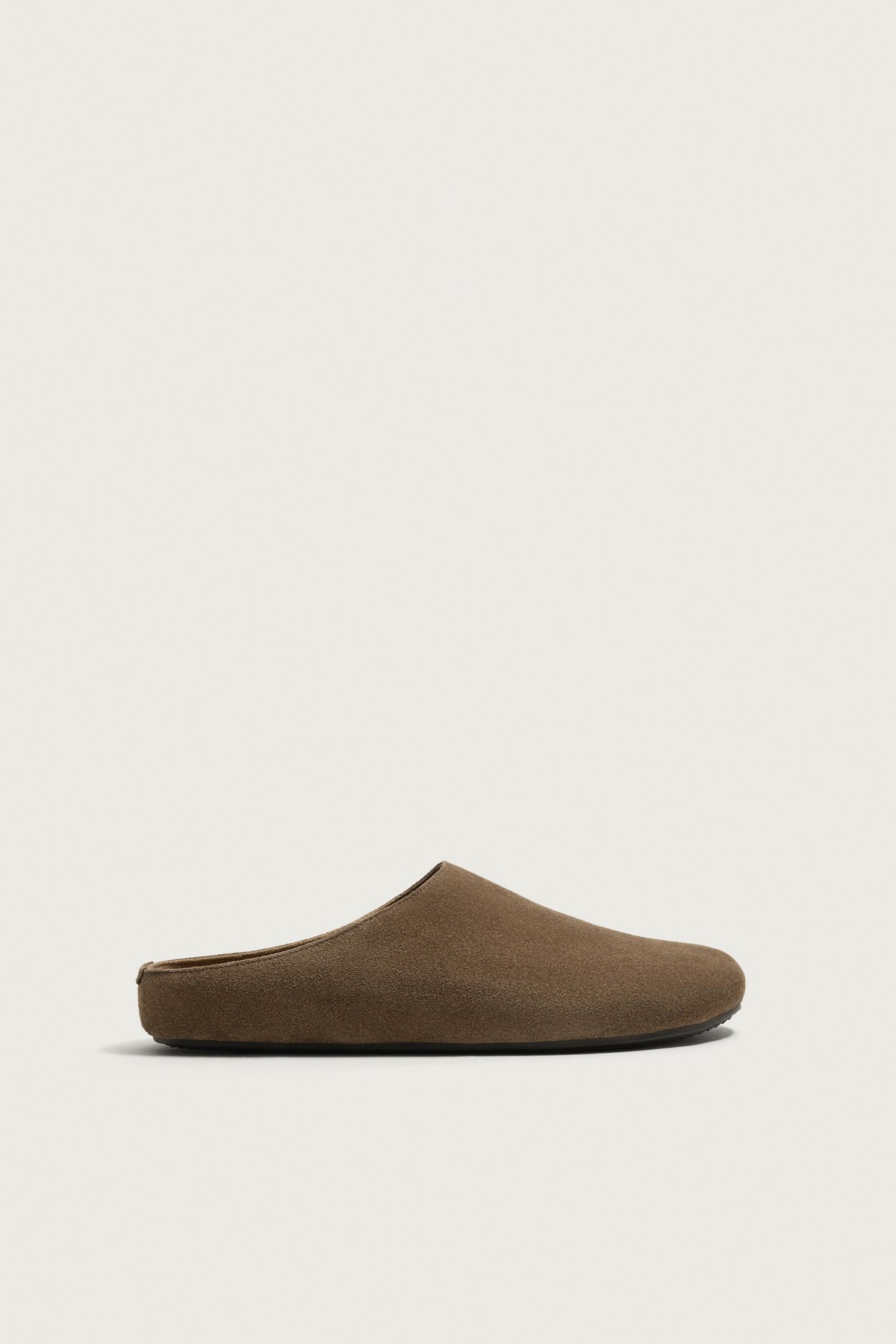 자라 스웨이드 레더 클로그 슬리퍼 2712/720/131 TAUPE GREY