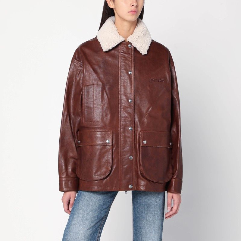 할프외 collar 자켓 여성 브라운 25FW HF251WL017LT014405