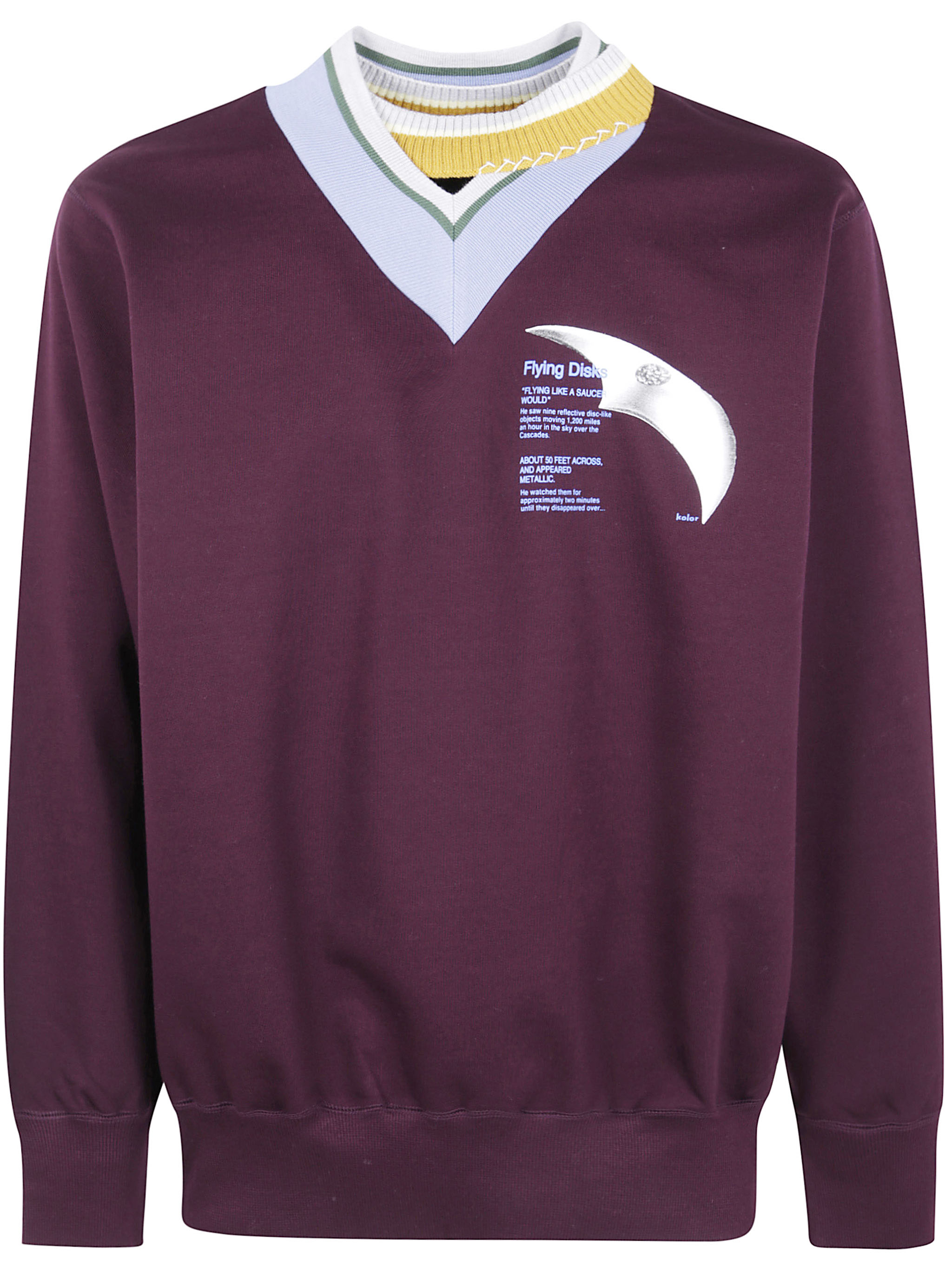 코롤 CUT &amp; SEW 07 V NECK 니트 남성 레드 25FW 25WCMT0720588