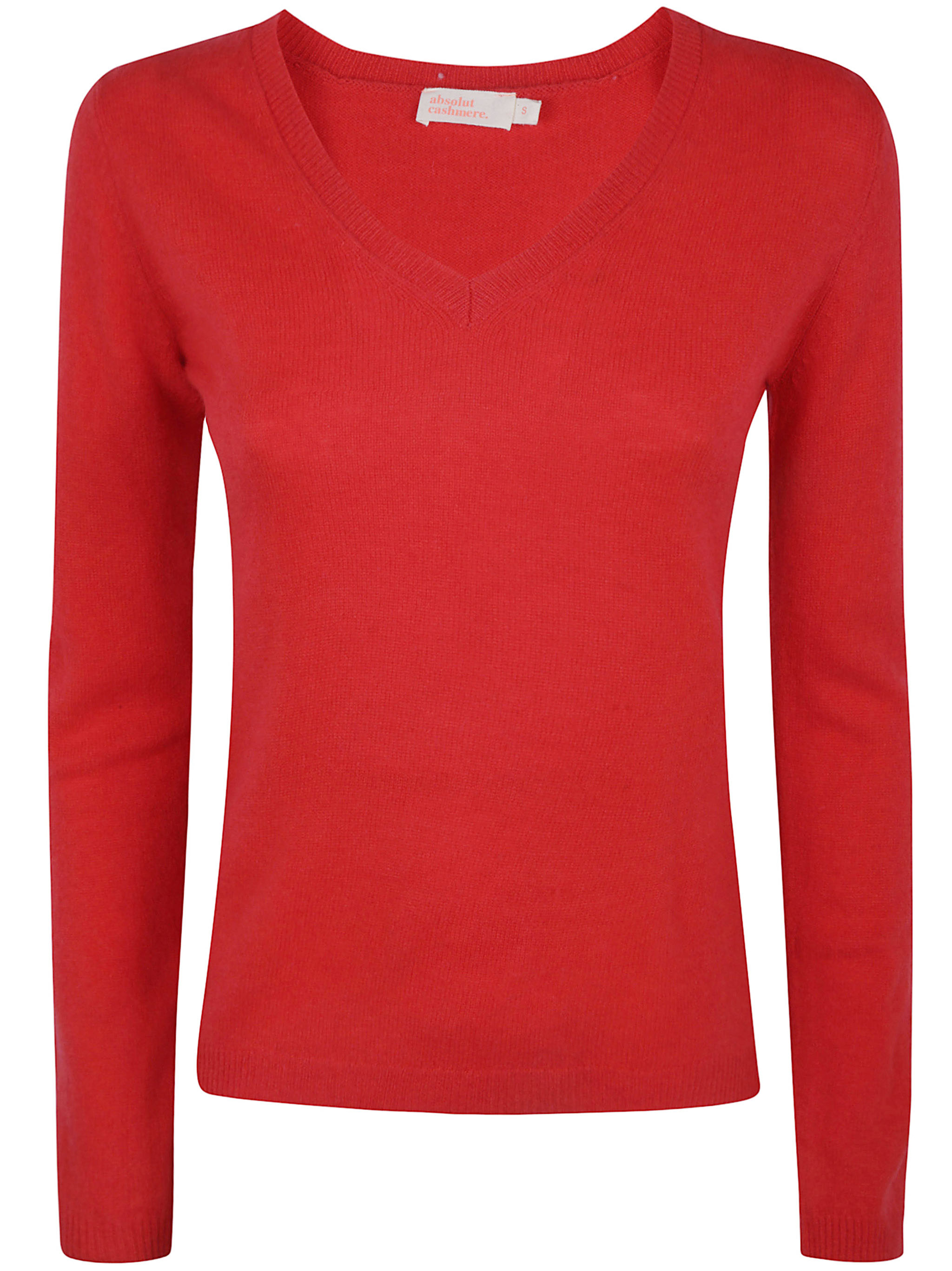 앱솔루트 캐시미어 Anatola V Neck 니트 여성 레드 25FW ACF202391CPOPPY