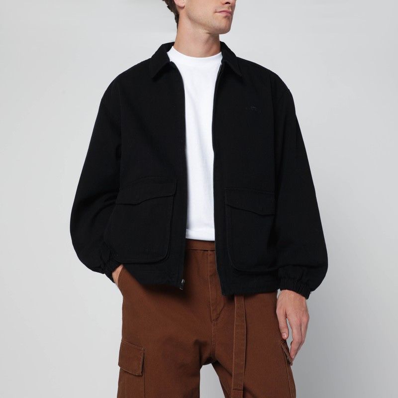 오아체 니 zip-up overshirt logo 셔츠 자켓 남성 블랙 25FW AWKFW25OT002COBLK