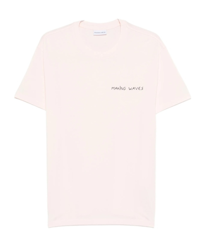 마이손 라비체 티셔츠 남성 핑크 26SS ZMPOPINWAVESENPIN