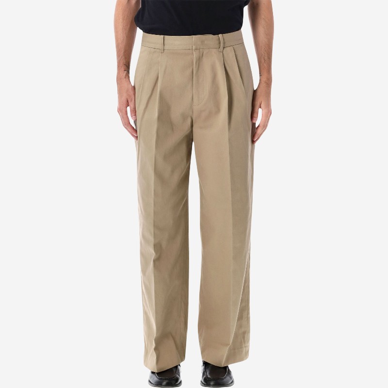 던스트 더블 플리츠 스트레이트 치노 팬츠 UDPA6C303I2 BEIGE