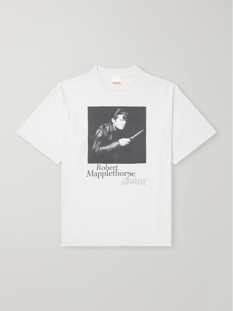 세인트미카엘 Robert Mapplethorpe 디스트레스드 티셔츠 46376663163112291
