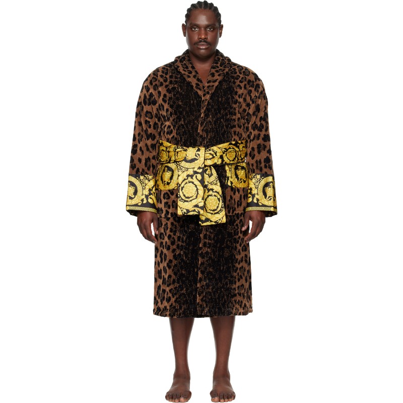 베르사체 브라운 &amp; 블랙 와일드 바로코 가운 ZACJ00008_1A12646 5N440-Chestnut+Gold